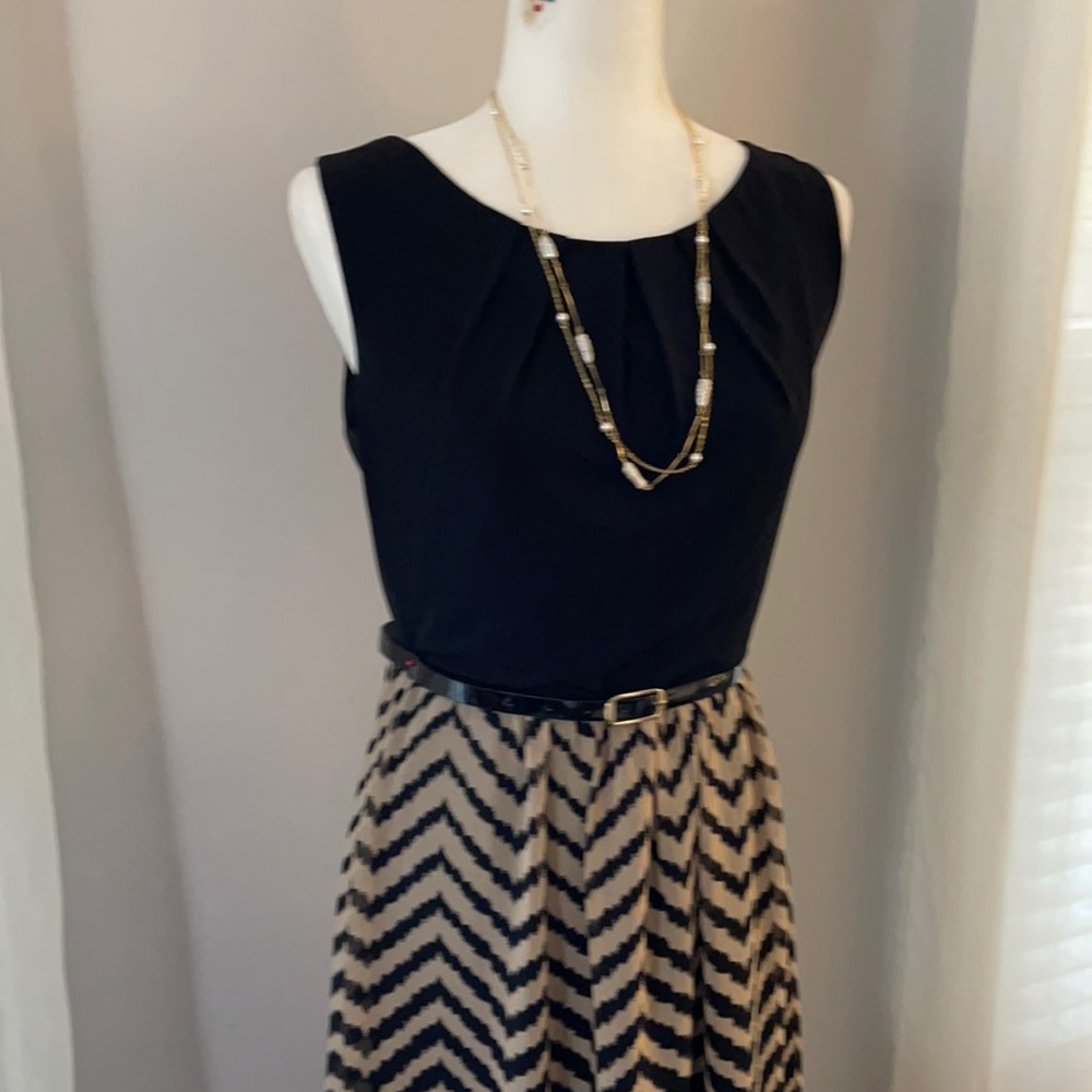 Connected Apparel Fit & Flare Dress